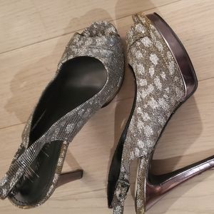Heels silver gold shoes